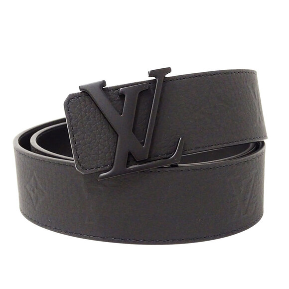 LOUIS VUITTON Other - Louis Vuitton Men's Monogram Taurillon Leather Belt with LV Initials, 40mm, R...